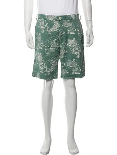 Pre-owned Polo Ralph Lauren Patterned Shorts In Green