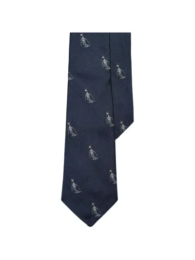 Polo Ralph Lauren Patterned Silk Tie In Blue