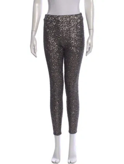 Pre-owned Polo Ralph Lauren Patterned Skinny Leg Pants In Gray