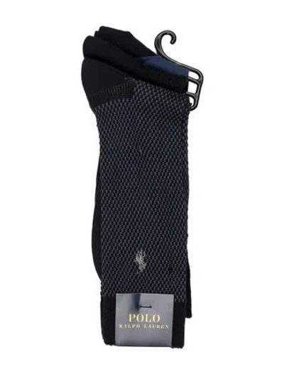 Pre-owned Polo Ralph Lauren Patterned Socks Set In Blue