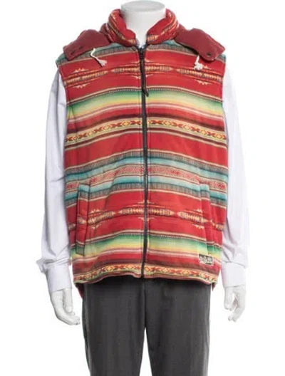 Pre-owned Polo Ralph Lauren Patterned Vest In Orange