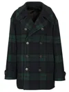 Polo Ralph Lauren Peacoat In Black Watch Coats Green In Green