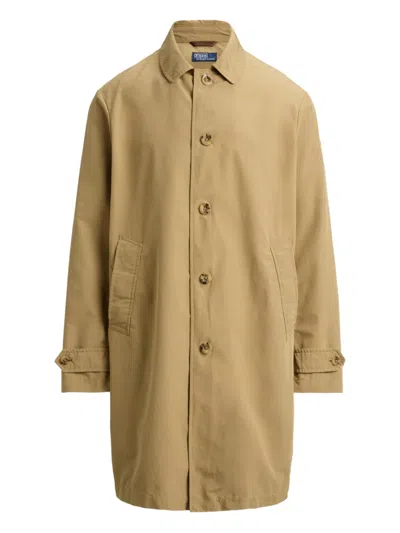 Polo Ralph Lauren Pearson Buttoned Coat In Brown
