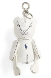 Polo Ralph Lauren Pebble Leather Polo Bear Charm In White