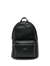 Polo Ralph Lauren Pebbled Leather Backpack In Black
