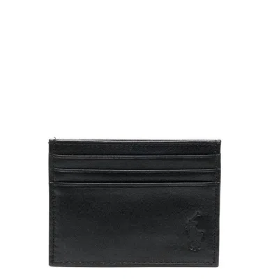 Polo Ralph Lauren Mens Black Logo-debossed Leather Cardholder 1size