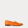 Polo Ralph Lauren Pebbled Leather Penny Loafer In Orange Peel
