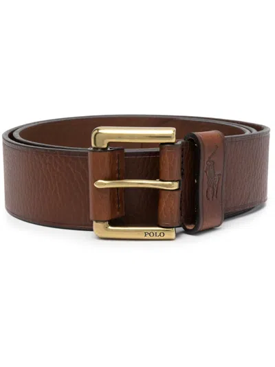 Polo Ralph Lauren Signature Pony Leather Belt In Brown | ModeSens