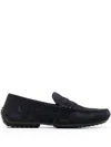 Polo Ralph Lauren Penny-slot Calf-leather Loafers In Blue
