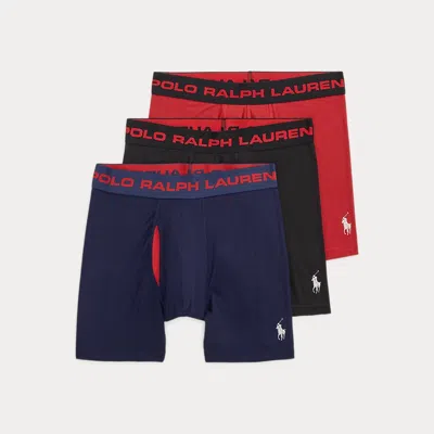 Polo Ralph Lauren Perfect Pouch Boxer Brief 3-pack In Navy Black Red
