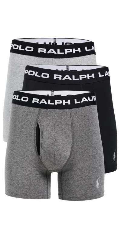 Polo Ralph Lauren Perfect Pouch Modal Boxer Briefs 3 Pack Andover/charcoal/polo Black In Multi