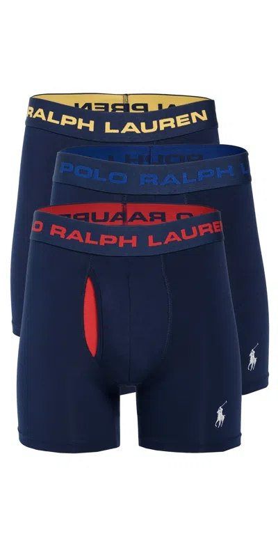 Polo Ralph Lauren Perfect Pouch Modal Boxer Briefs 3 Pack Cruise Navy In Blue