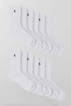 Polo Ralph Lauren Performance Crew Sock 6-pack In White, Men's At Urban Outfitters