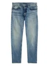 Polo Ralph Lauren Parkside Icon Logo Back Pocket Low Straight Fit Jeans In Mid Wash-blue