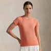 Polo Ralph Lauren Performance Jersey Tee In Peach Tree
