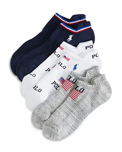 Polo Ralph Lauren Performance Low Cut Socks, Pack Of 3 In Multi