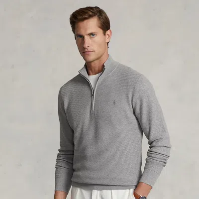 Polo Ralph Lauren Performance Quarter-zip Sweatshirt In Grey