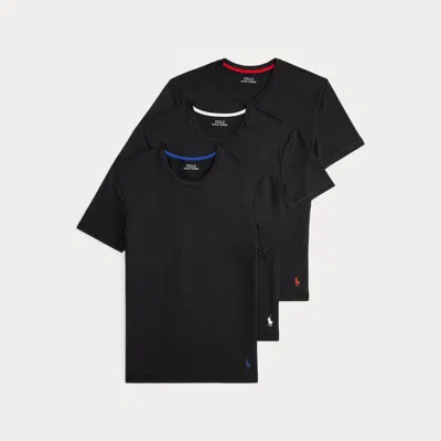 Polo Ralph Lauren Performance Sport Crew Undershirt 3-pack In Polo Black