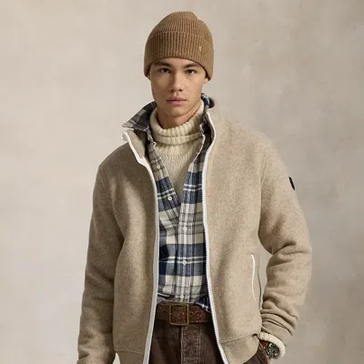 Polo Ralph Lauren Performance Wool-blend-fleece Jacket In Tuscan Beige Heather