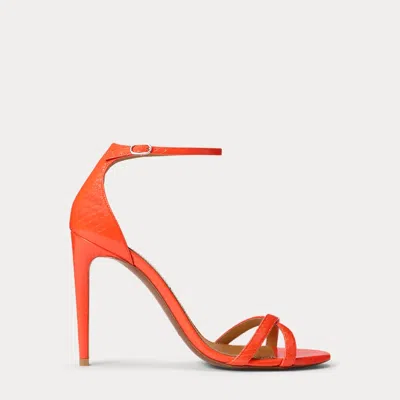 Polo Ralph Lauren Perrin 100 Mm Ayers Sandal In Bright Orange