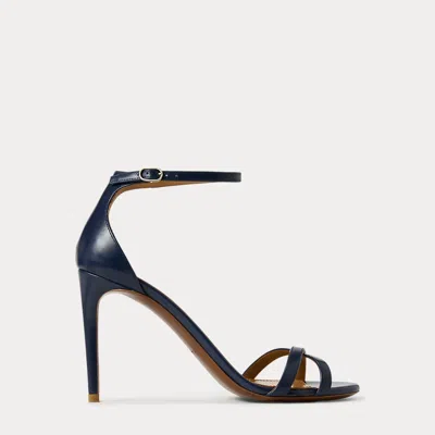 Polo Ralph Lauren Perrin 95 Mm Calfskin Sandal In Lux Navy