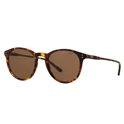 Polo Ralph Lauren Ph 4110 513473 50mm Unisex Phantos Sunglasses In Brown