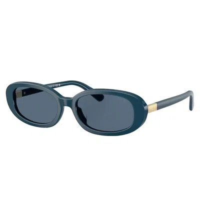 Polo Ralph Lauren Ph 4198u 546580 53mm Womens Oval Sunglasses In Blue