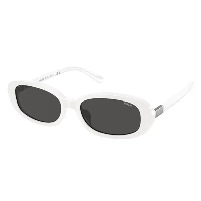 Polo Ralph Lauren Ph 4198u 554487 53mm Womens Oval Sunglasses In White