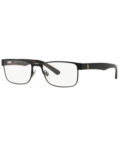 Polo Ralph Lauren Ph1157 Men's Rectangle Eyeglasses In Matte Blac