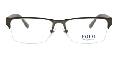 Polo Ralph Lauren Ph1164 Men's Glasses, Gunmetal, Size 56 In Black