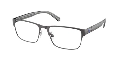 Polo Ralph Lauren Ph1175 9215 Men's Glasses Gunmetal Size 58 - Free Lenses - Blue Light Block Available In Dark Glossy Gunmetal
