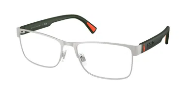 Polo Ralph Lauren Ph1244 Men's Glasses, Silver, Size 57 In Metallic