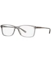 Polo Ralph Lauren Ph2155 Men's Rectangle Eyeglasses In Semi-shiny Transparent Gray