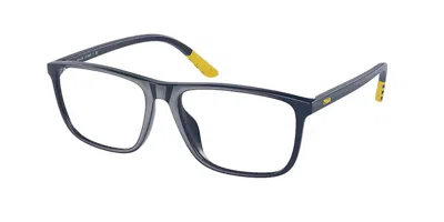 Polo Ralph Lauren Ph2245u 5902 Men's Glasses Blue Size 54 - Free Lenses - Blue Light Block Available In Shiny Blue