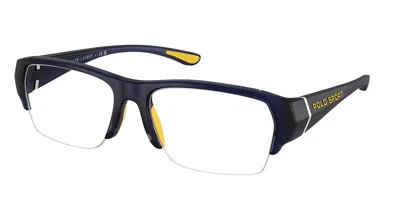 Polo Ralph Lauren Ph2279u Men's Glasses, Blue, Size 55 In Black