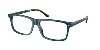 Polo Ralph Lauren Ph2296f Asian Fit Men's Glasses, Blue, Size 55