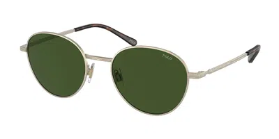Polo Ralph Lauren Ph3144 921171 Men's Sunglasses Gold Size 51 In Gray