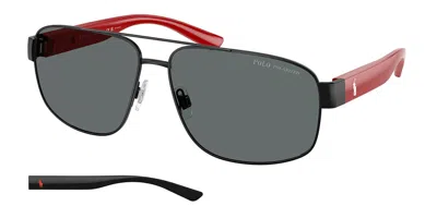 Polo Ralph Lauren Ph3156 Polarized 922381 Men's Sunglasses Black Size 62