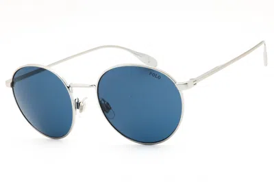Polo Ralph Lauren Ph3158 Round Metal Sunglasses In Silver