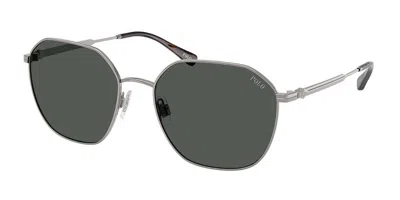 Polo Ralph Lauren Ph3160 926687 Occhiali Da Sole Gunmetal Per Uomo In Black