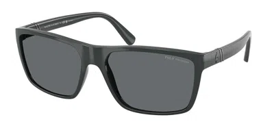 Polo Ralph Lauren Ph4133 Polarized 558981 Occhiali Da Sole Grigi Per Uomo In Black