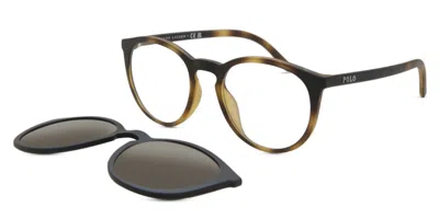 Polo Ralph Lauren Ph4183u With Clip-on Men's Glasses, Tortoiseshell, Size 50 In Brown