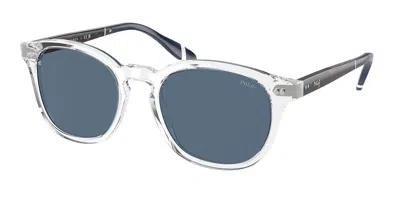 Polo Ralph Lauren Ph4206 533180 Men's Sunglasses Clear Size 52 In Blue