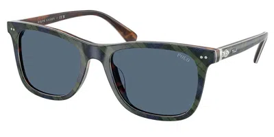 Polo Ralph Lauren Ph4220u 562180 Men's Sunglasses Blue Size 55 In Brown