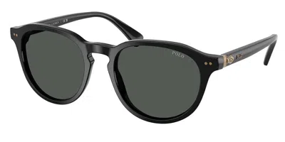 Polo Ralph Lauren Ph4221 500187 Men's Sunglasses Black Size 52 In Green