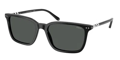 Polo Ralph Lauren Ph4226f Asian Fit 500187 Men's Sunglasses Black Size 53 In Purple