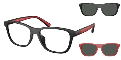 Polo Ralph Lauren Ph4228u With Clip-on 500187 Occhiali Da Vista Neri Per Uomo (solo Montatura) In Green