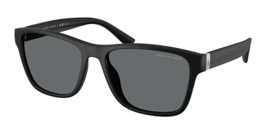 Polo Ralph Lauren Ph4229u Polarized 500181 Occhiali Da Sole Neri Per Uomo In Gray