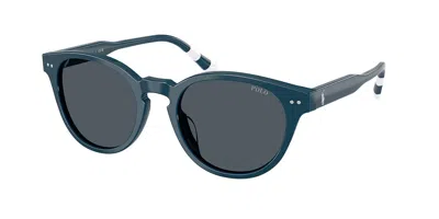 Polo Ralph Lauren Ph4241f Asian Fit 631487 Men's Sunglasses Blue Size 52 In White