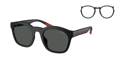 Polo Ralph Lauren Ph4243u With Clip-on Men's Glasses, Black, Size 51